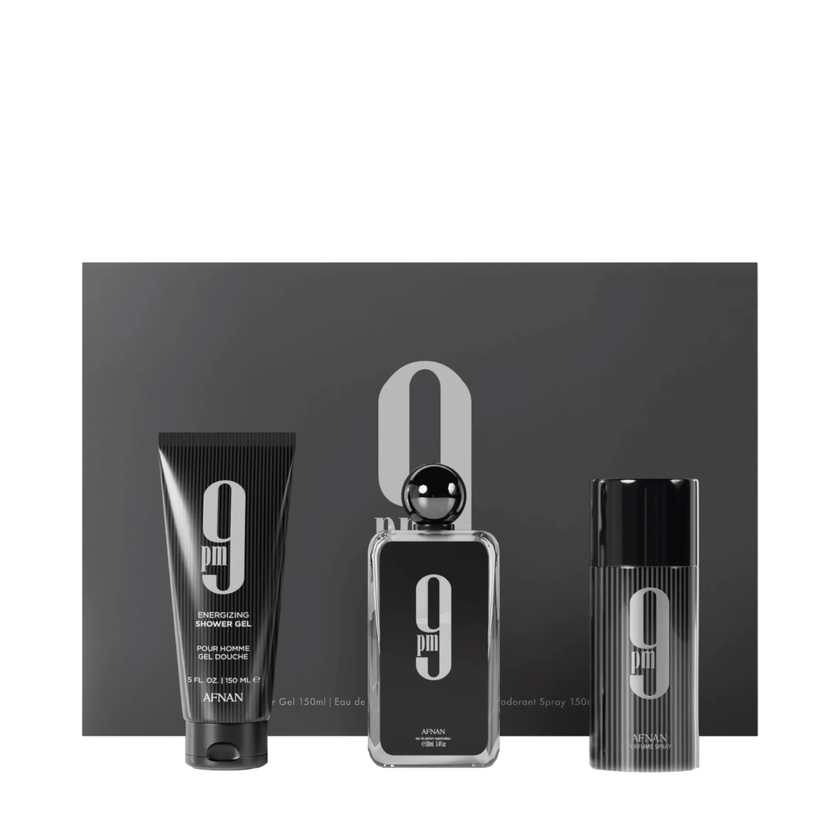 afnan-9pm-edp-giftset-2 AFNAN 9pm Giftset EDP 100 ml + Deo 150 ml + SG 150 ml - Image 1