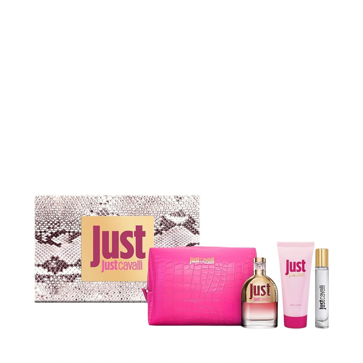 roberto-cavalli-just-cavalli-her-edt-giftset-1 ROBERTO CAVALLI Just Cavalli Her Giftset EDT 75 ml + BL 100 ml + EDT 15 ml + Pouch - Image 1