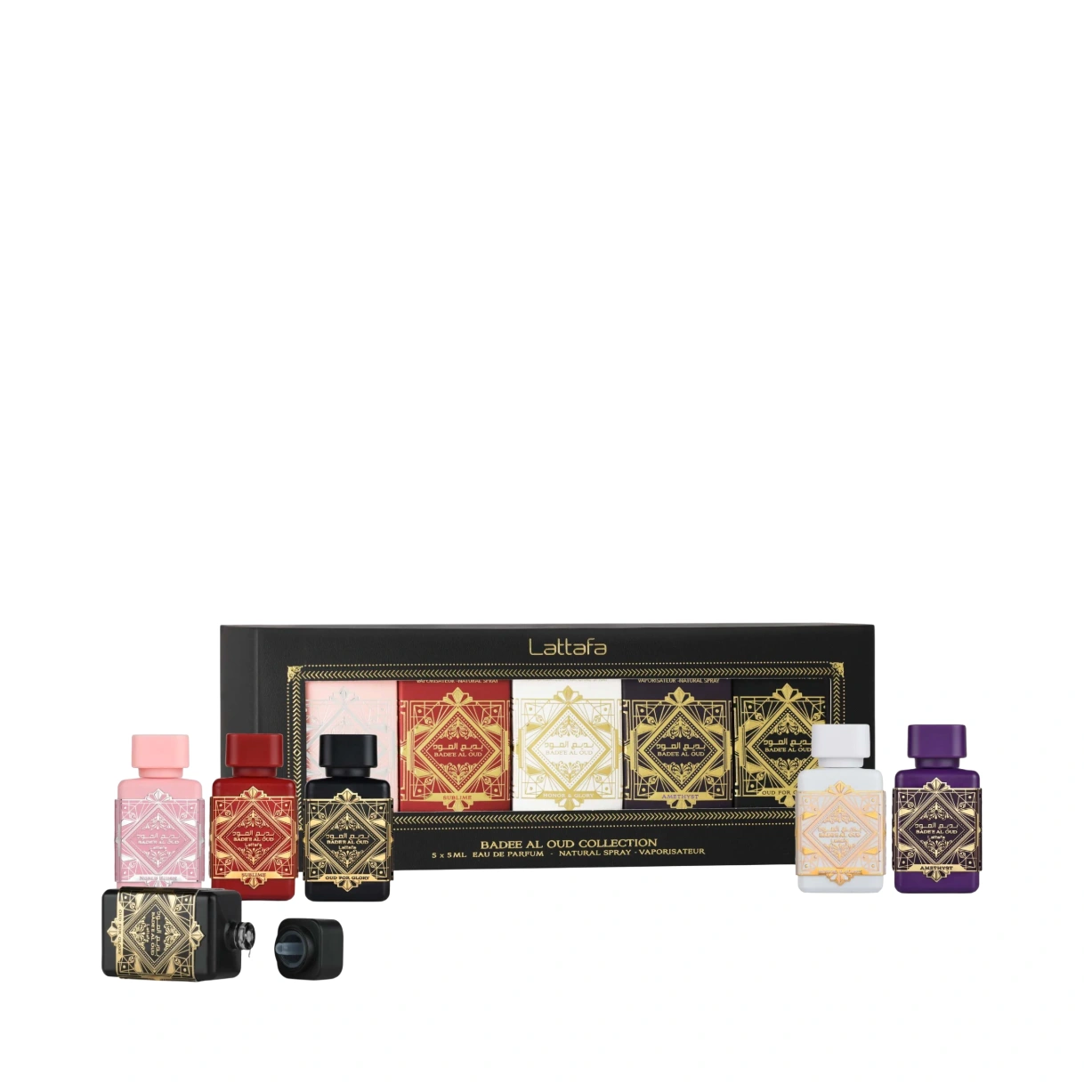 lattafa-badee-al-oud-mini-collection LATTAFA Bade'e Al Oud Giftset Collection Mini 5 x 5 ml - Image 1